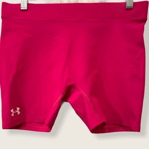 Under Armour hot pink mini bike shorts